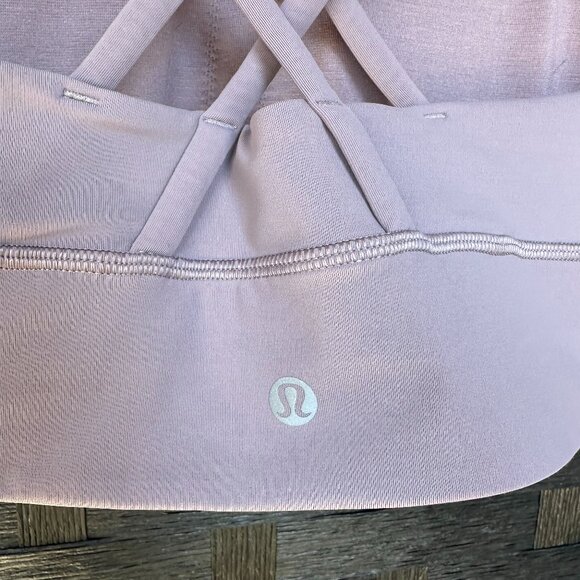 lululemon Energy High-Neck Longline Bra, Lavender, Sz 8 - Picture 4 of 4